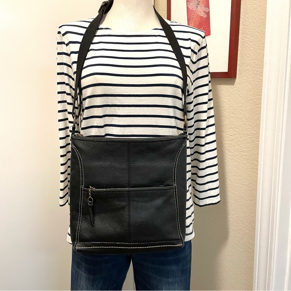 The Sak Black Leather Crossbody Bag